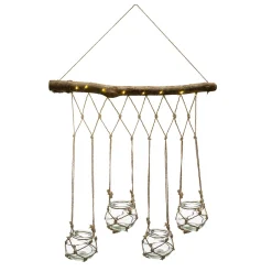 4 soliflores suspendus LED, verre*ATMOSPHERA Clearance