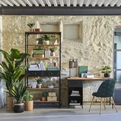 Bibliothèque 4 étagères et 2 tiroirs "Cierna"*ATMOSPHERA Hot