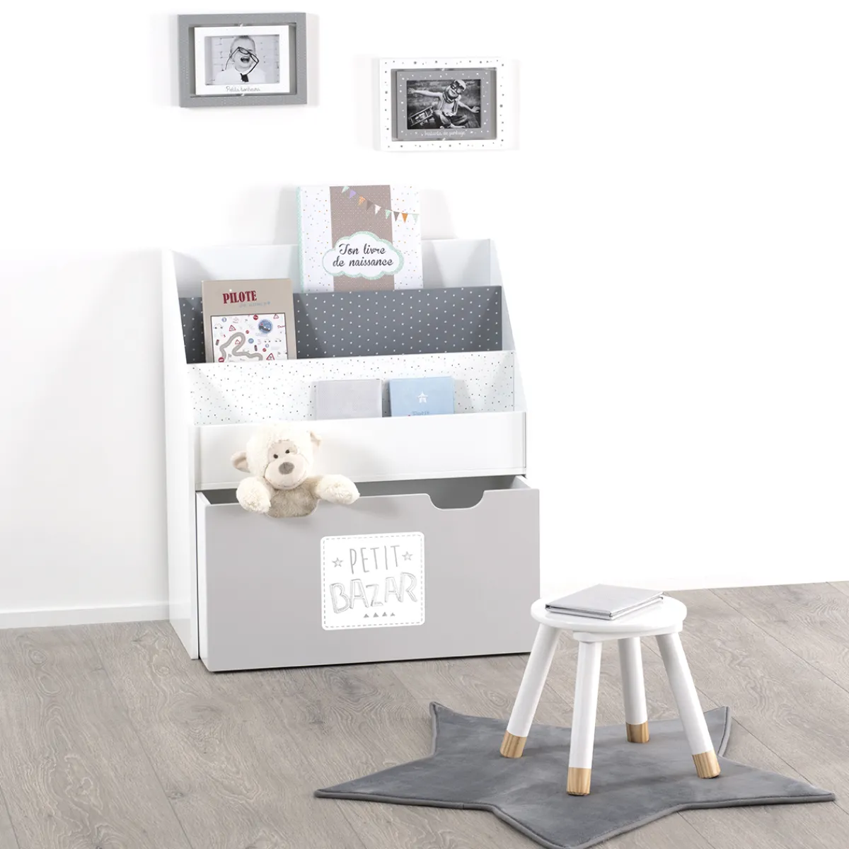 Bibliothèque enfant à roulettes*ATMOSPHERA