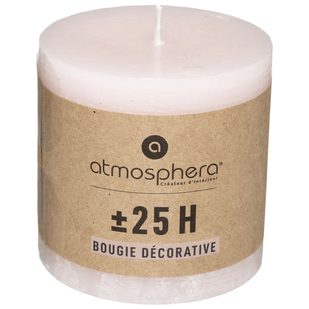 Bougie rustique "Olia"*ATMOSPHERA Discount