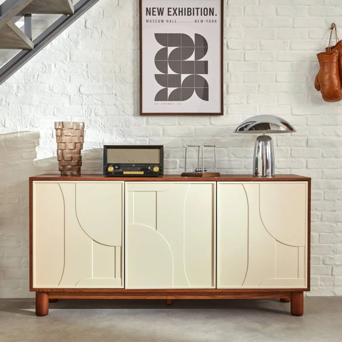 Buffet 3 portes 6 étagères "Jilani"*ATMOSPHERA