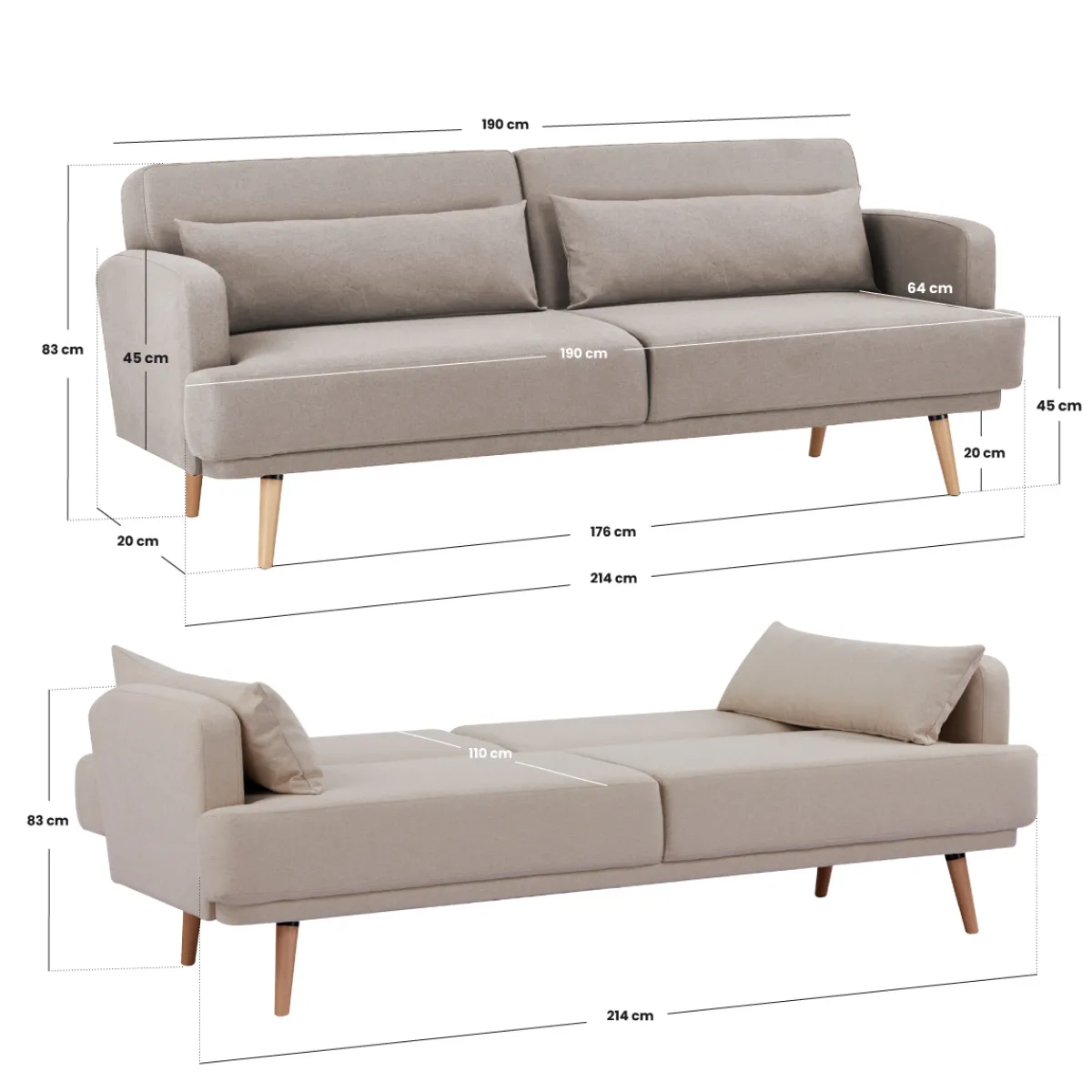 Canapé convertible "Jack"*ATMOSPHERA Sale