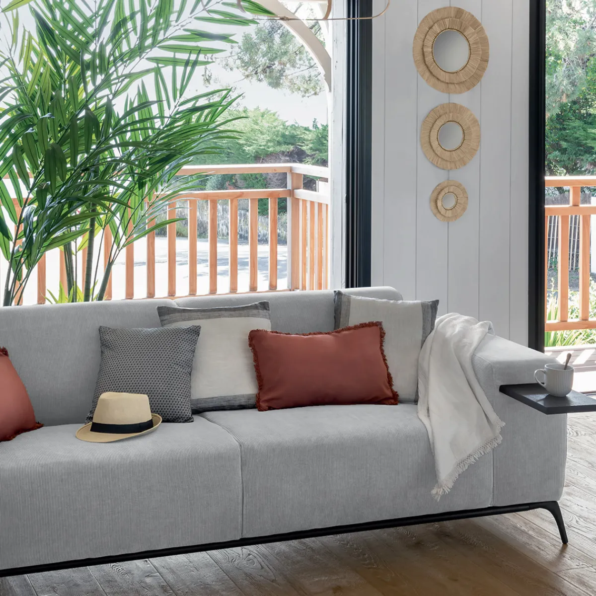 Canapé velours côtelé "Chris"*ATMOSPHERA Clearance