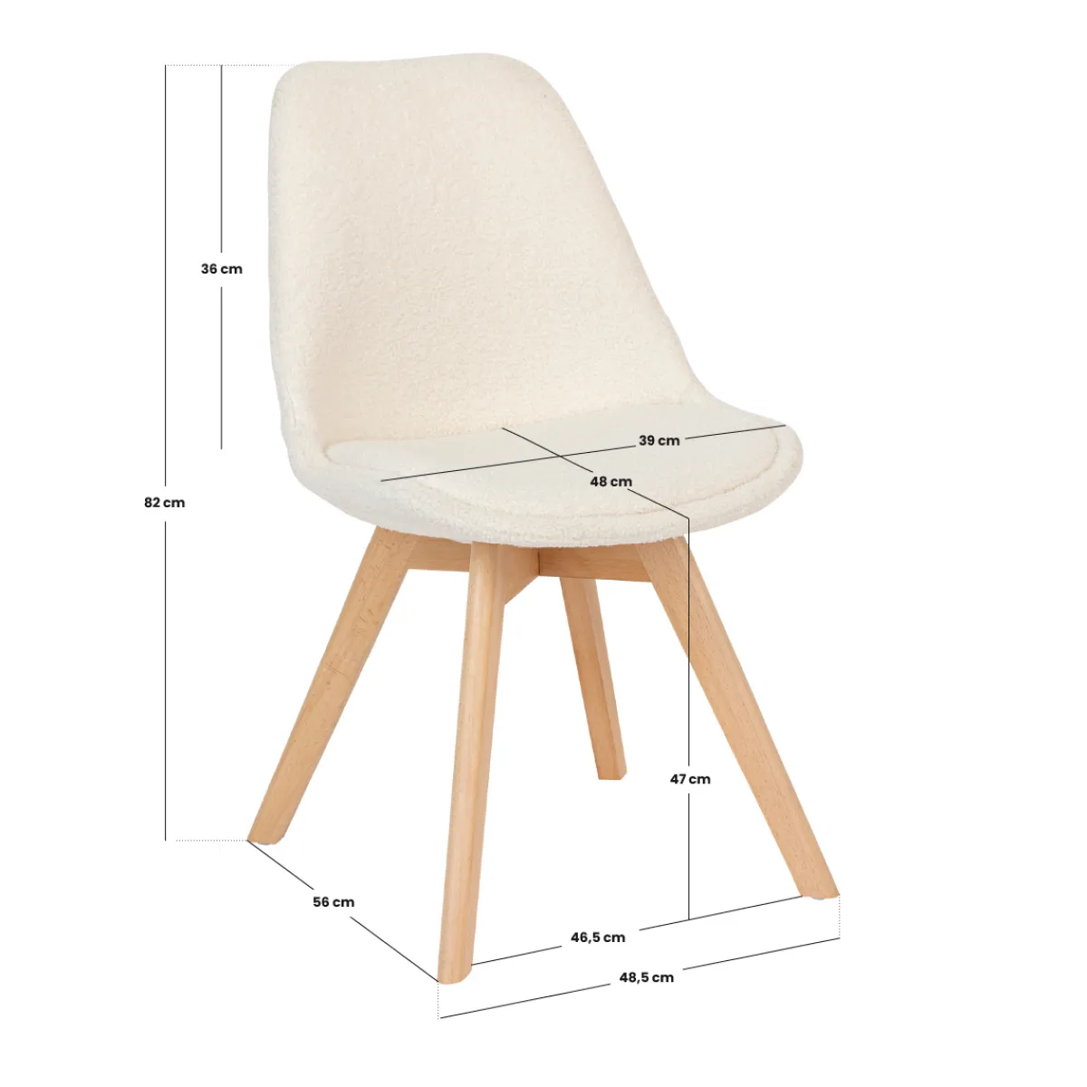 Chaise "Baya", pieds hêtre*ATMOSPHERA Clearance