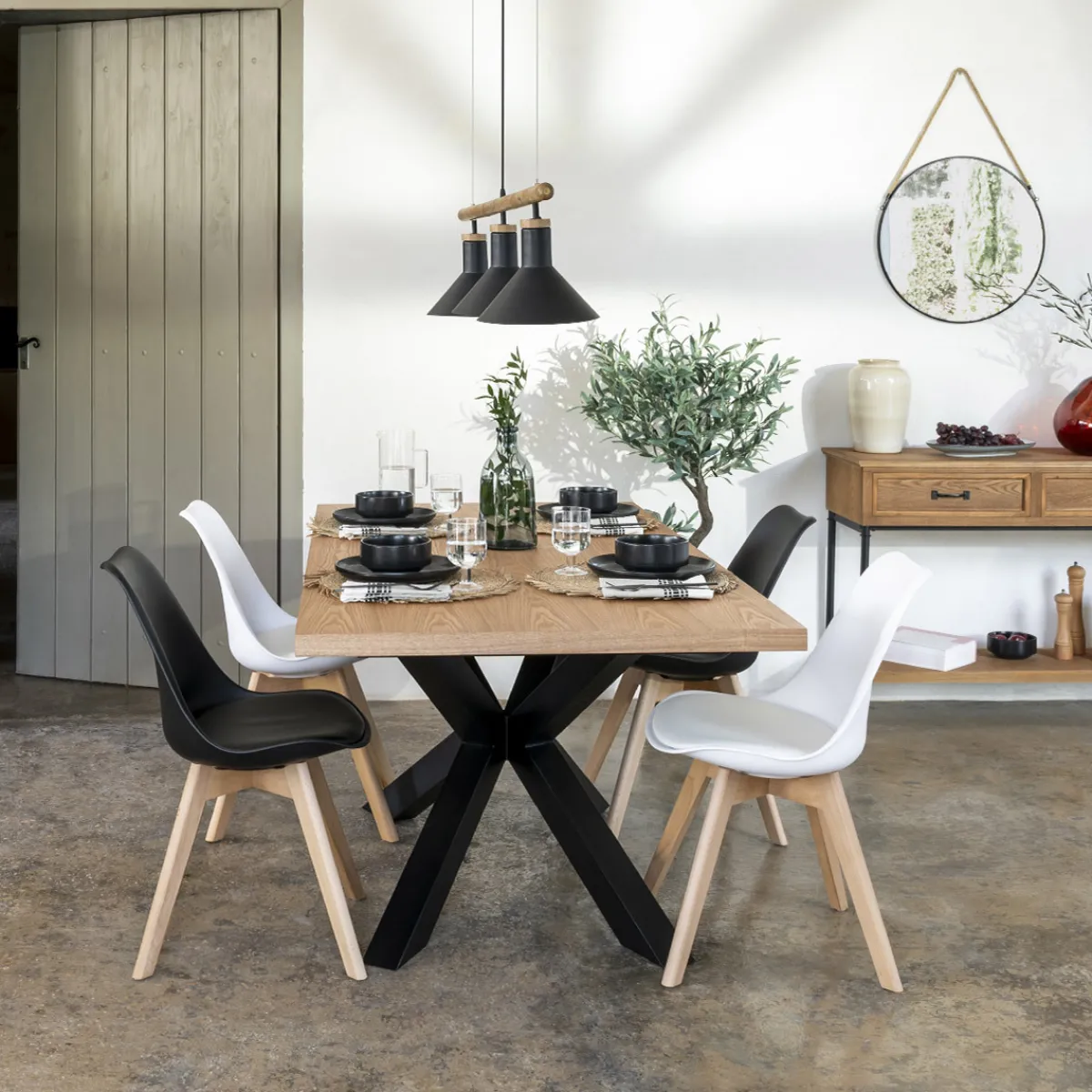 Chaise "Baya", pieds hêtre*ATMOSPHERA