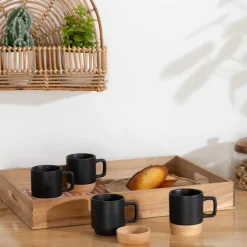 Coffret 4 tasses "Café de la place"*ATMOSPHERA