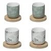 Coffret 4 tasses "Green Harmony"*ATMOSPHERA
