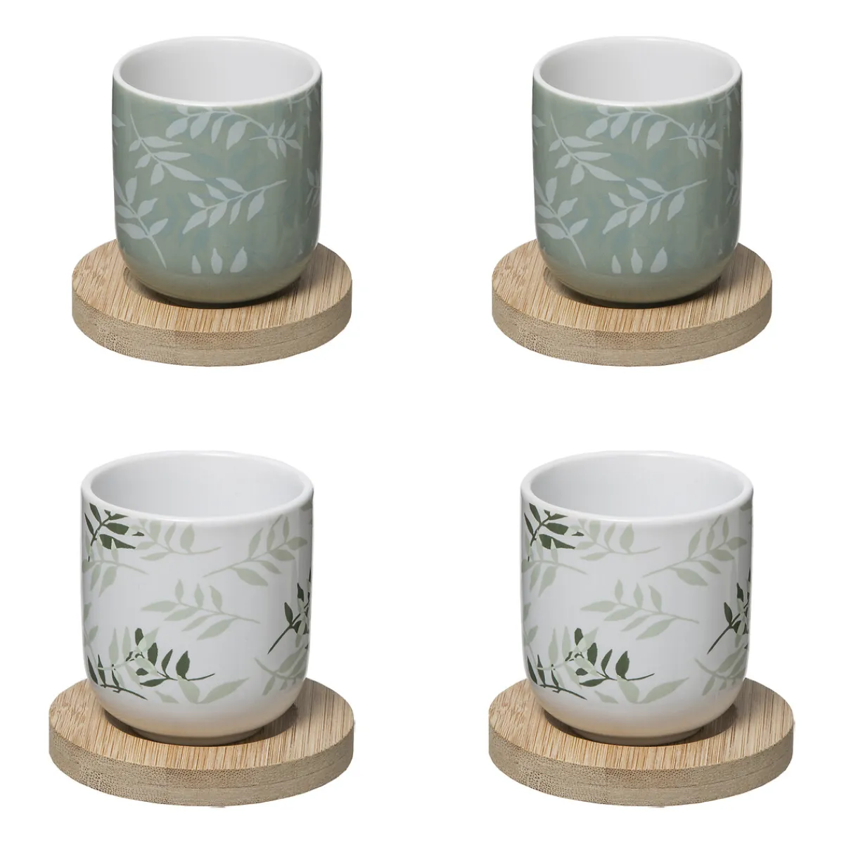Coffret 4 tasses "Green Harmony"*ATMOSPHERA