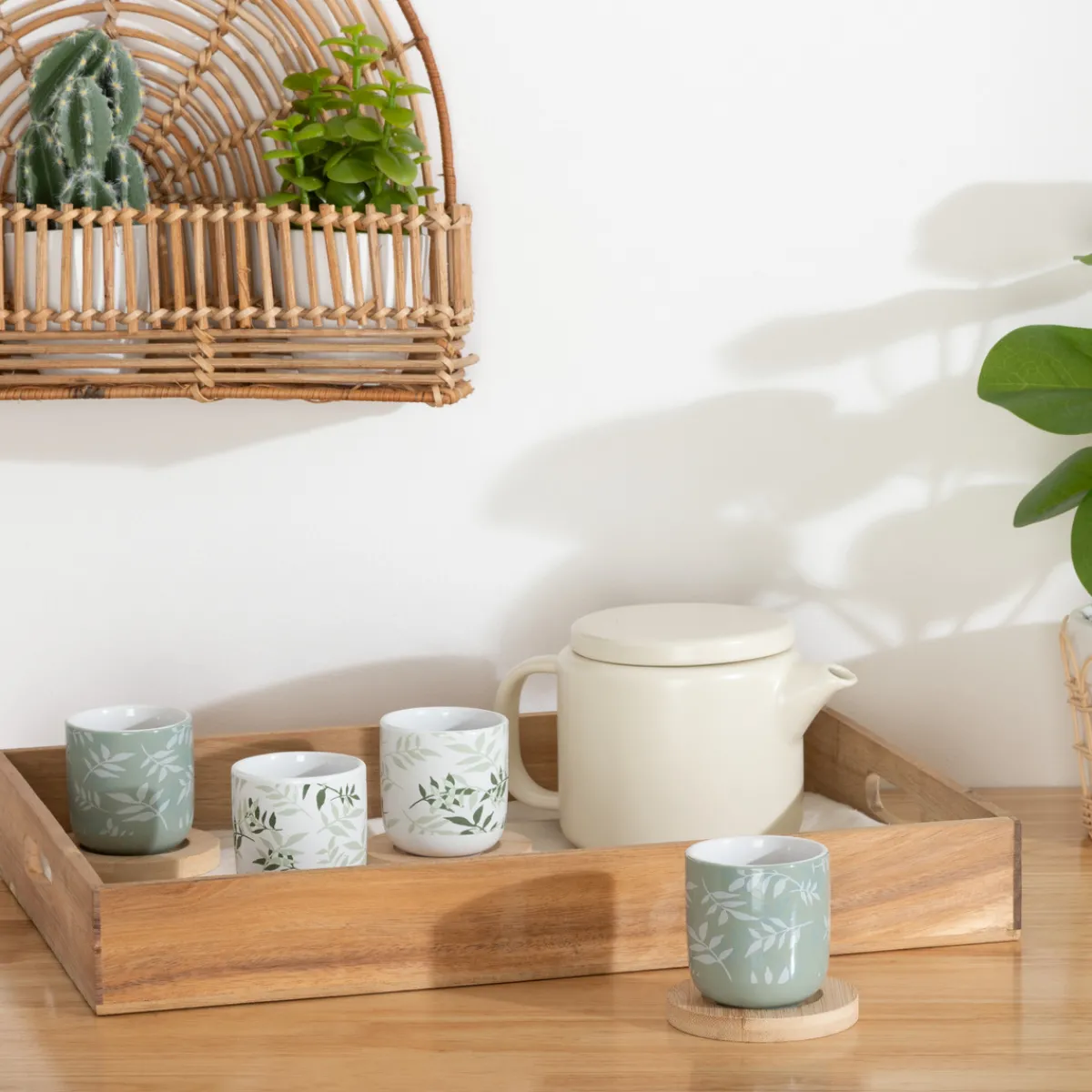 Coffret 4 tasses "Green Harmony"*ATMOSPHERA