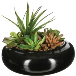 Composition des plantes arificielles, vase en céramique, H6 cm*ATMOSPHERA Sale