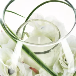 Composition florale artificielle, bougie*ATMOSPHERA Online