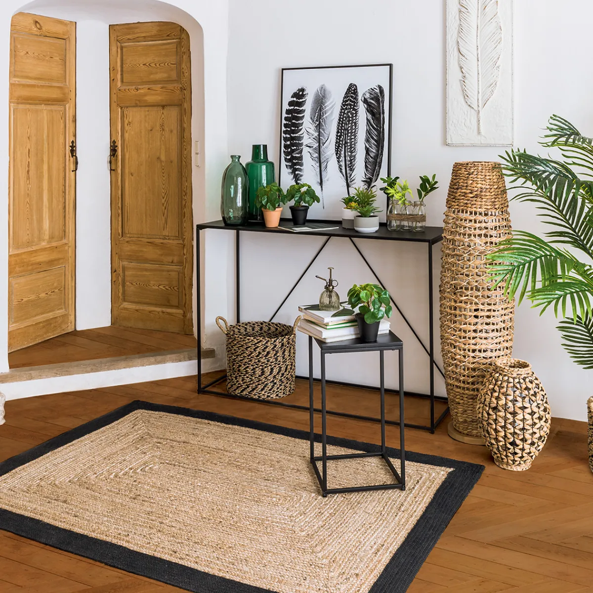 Console "Gota", métal, noir*ATMOSPHERA