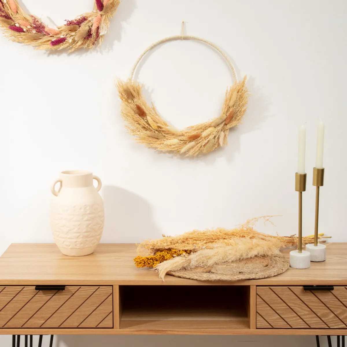 Couronne de fleurs séchées*ATMOSPHERA Outlet