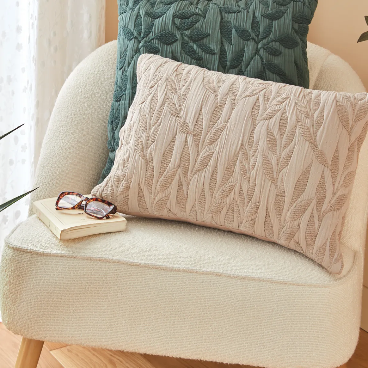 Coussin motif jacquard "Lehto"*ATMOSPHERA Outlet