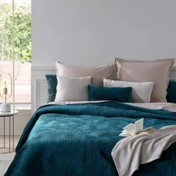 Dessus de lit "Feuille", velours*ATMOSPHERA Hot