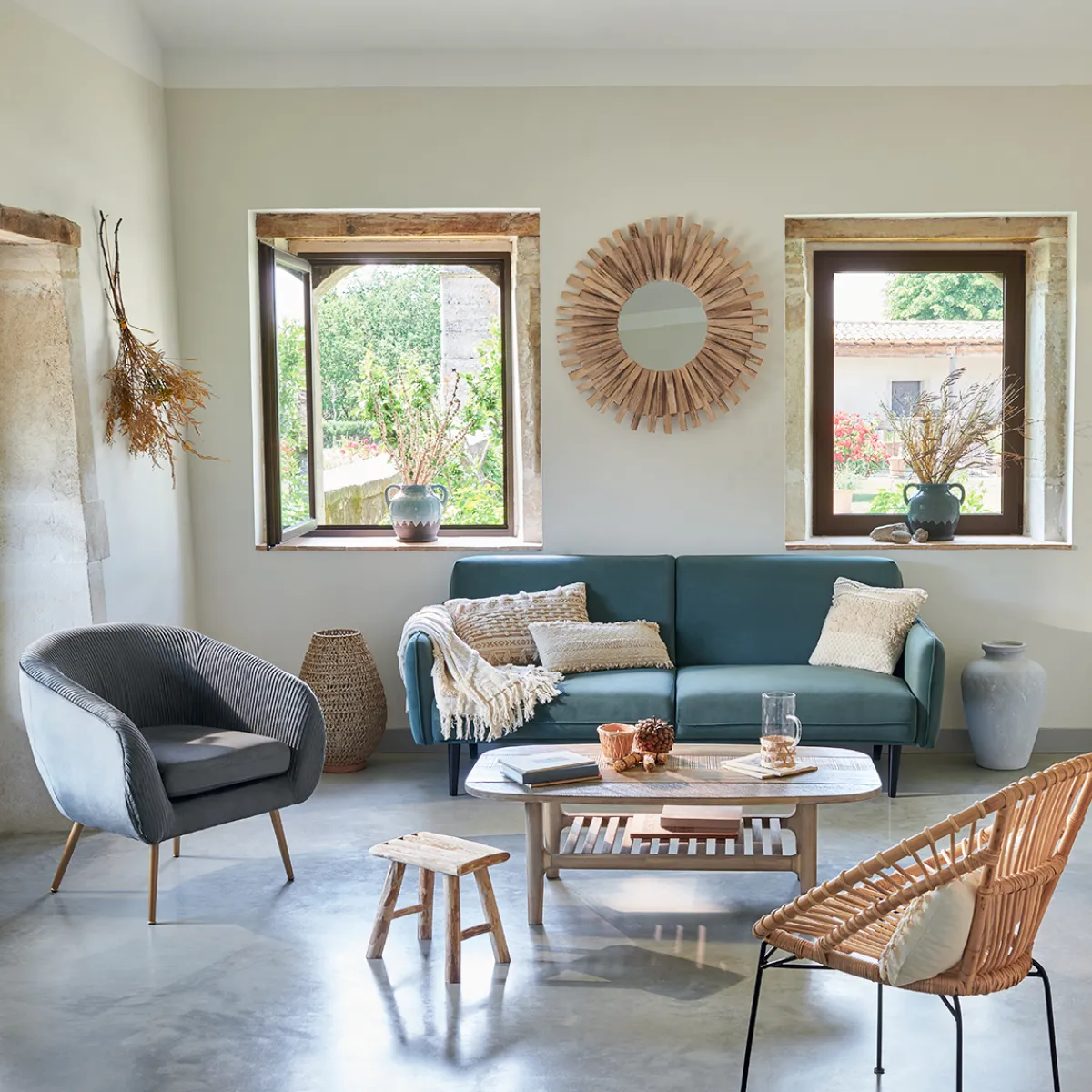 Fauteuil Gris "Solaro"*ATMOSPHERA Hot