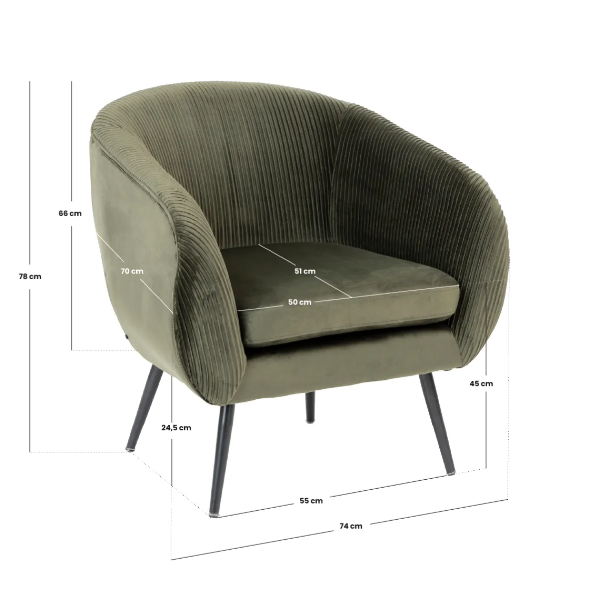 Fauteuil Gris "Solaro"*ATMOSPHERA Hot