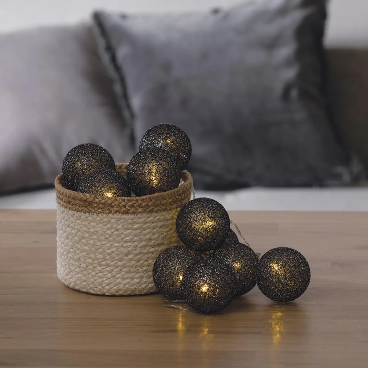 Guirlande LED 10 boules, pile*ATMOSPHERA