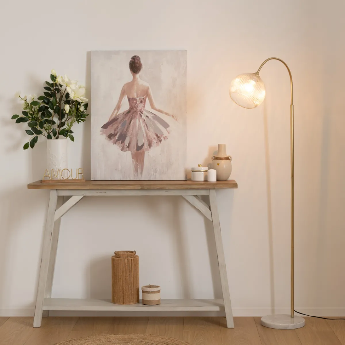 Lampadaire arc "Laye", marbre*ATMOSPHERA New