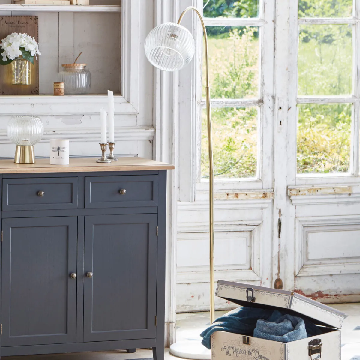 Lampadaire arc "Laye", marbre*ATMOSPHERA New