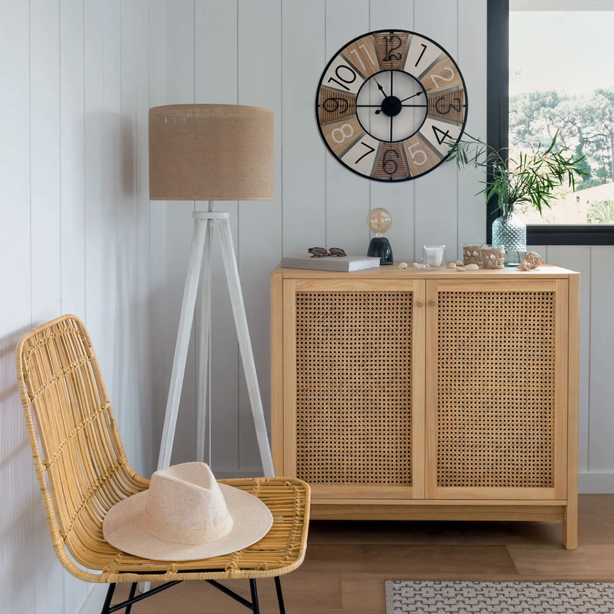 Lampadaire trépied "Elva"*ATMOSPHERA Discount