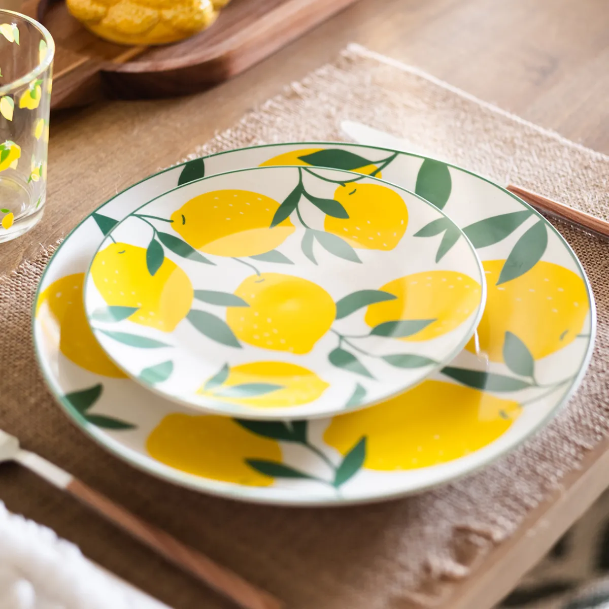 Lot de 6 assiettes dessert "Citron"*ATMOSPHERA Sale