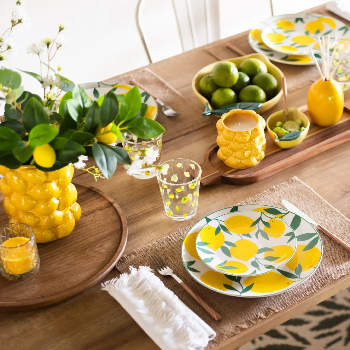 Lot de 6 assiettes dessert "Citron"*ATMOSPHERA Sale