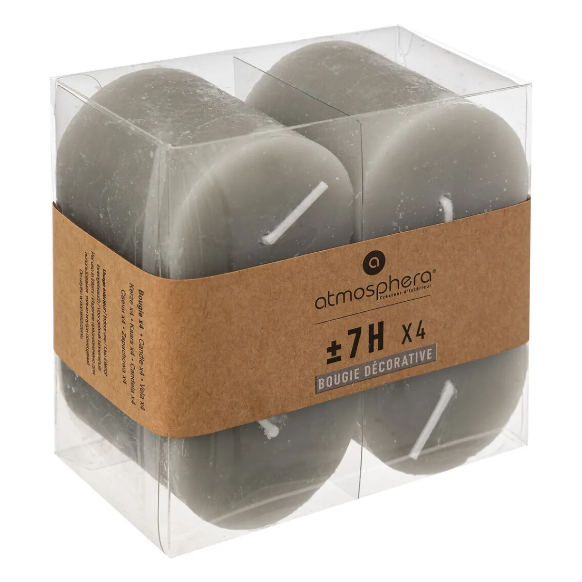 Lot de 4 bougies rustiques "Olia"*ATMOSPHERA Clearance