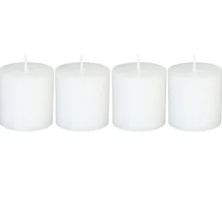 Lot de 4 bougies rustiques