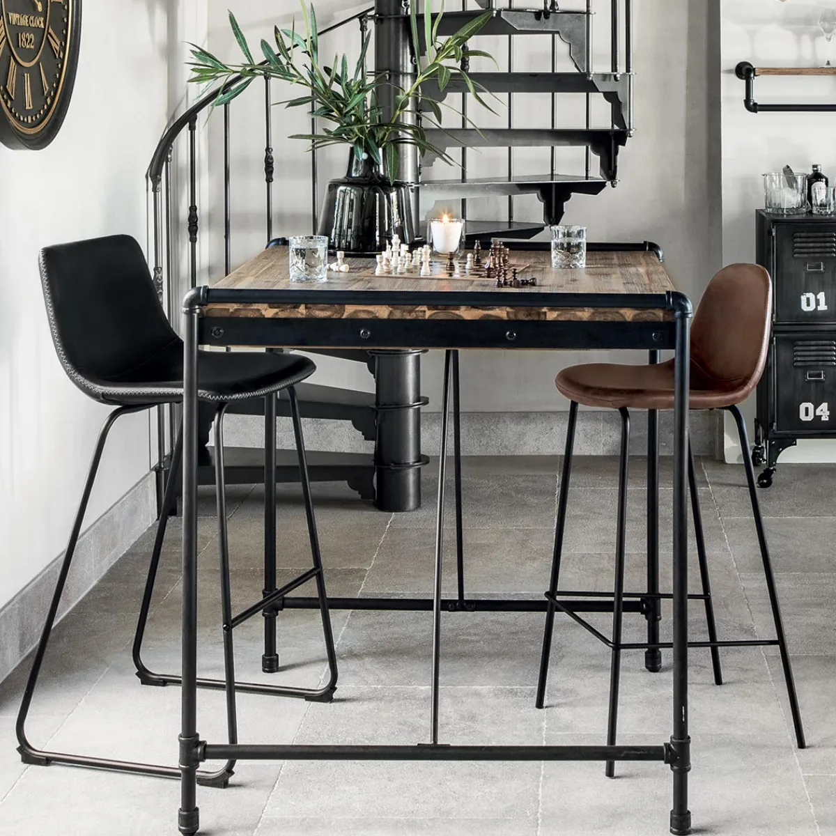 Lot de 2 chaises de bar "Lois"*ATMOSPHERA Outlet