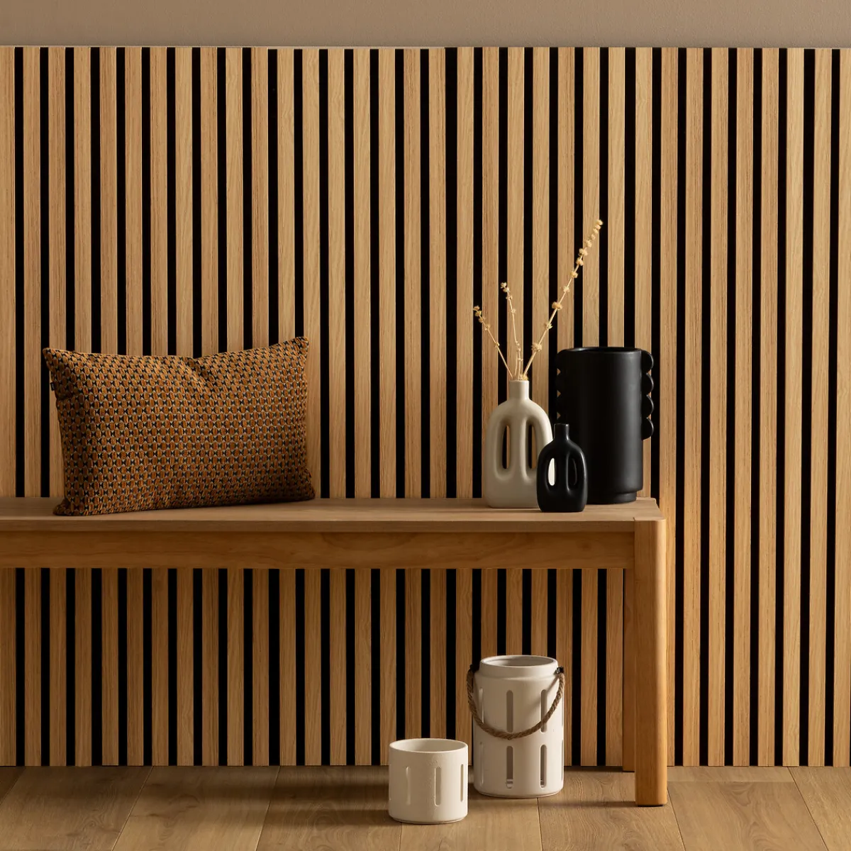 Lot de 2 panneaux décoratifs tasseaux bois Colva*ATMOSPHERA Sale