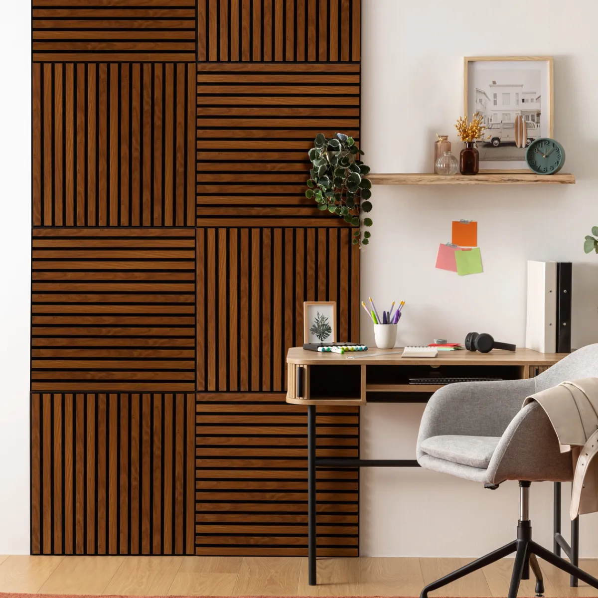 Lot de 2 panneaux décoratifs tasseaux bois Colva*ATMOSPHERA Outlet