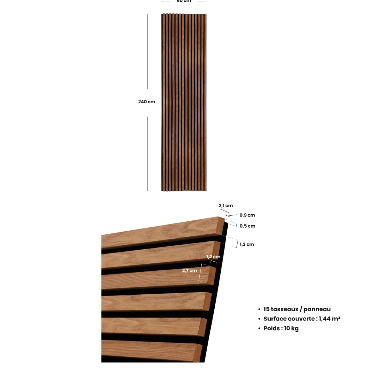 Lot de 2 panneaux décoratifs tasseaux bois Colva*ATMOSPHERA Sale
