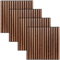 Lot de 4 panneaux décoratifs tasseaux bois Colva*ATMOSPHERA Discount