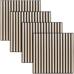 Lot de 4 panneaux décoratifs tasseaux bois Colva*ATMOSPHERA Best