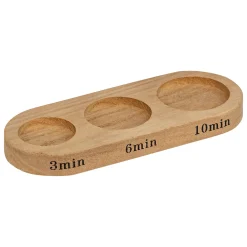 Lot de 3 sabliers avec support bois*ATMOSPHERA New