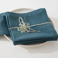 Lot de 4 serviettes de table "Chambray"*ATMOSPHERA