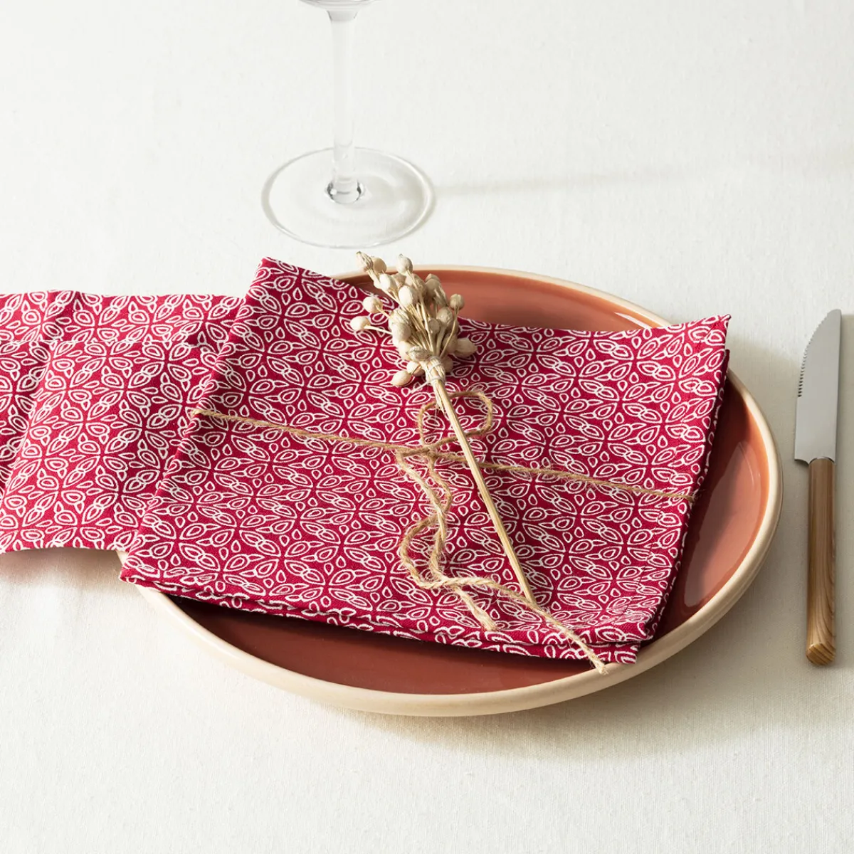 Lot de 4 serviettes de table "Olia"*ATMOSPHERA Best