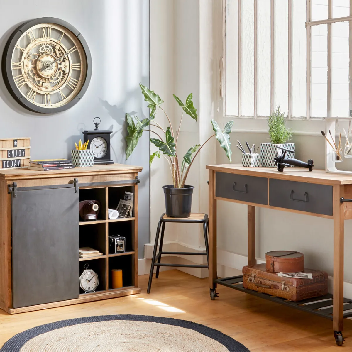 Lot de 2 tabourets "Edena"*ATMOSPHERA Outlet