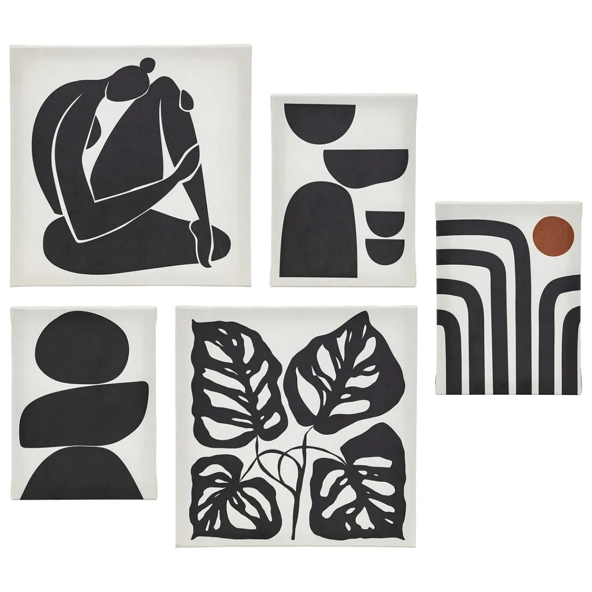 Lot de 5 toiles imprimées "Cynthia"*ATMOSPHERA Hot