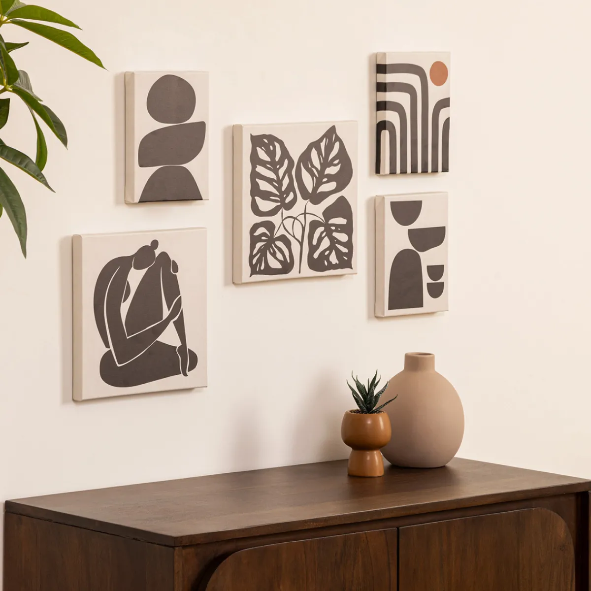 Lot de 5 toiles imprimées "Cynthia"*ATMOSPHERA Hot