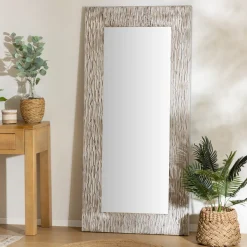 Miroir en bois à relief "Leo"*ATMOSPHERA Clearance