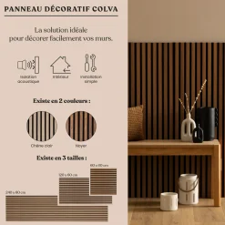 Panneau décoratif tasseaux bois Colva*ATMOSPHERA Online