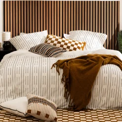 Panneau décoratif tasseaux bois Colva - 120x60x2,1 cm - Effet noyer*ATMOSPHERA New