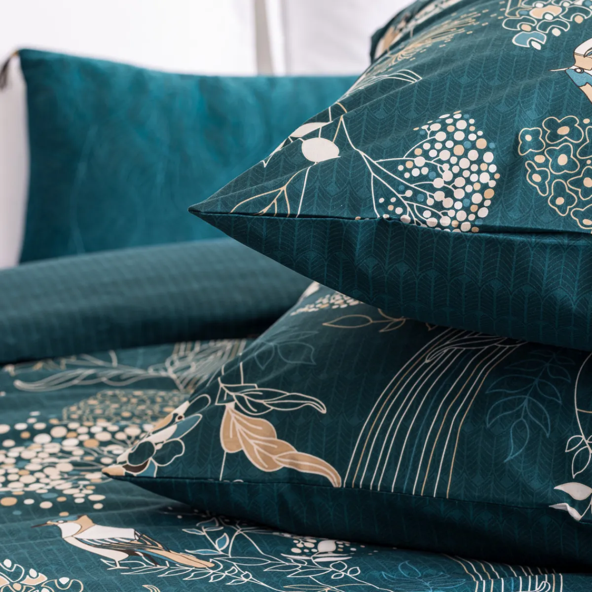 Parure de lit 3 pièces "Art Déco Paon"*ATMOSPHERA Online