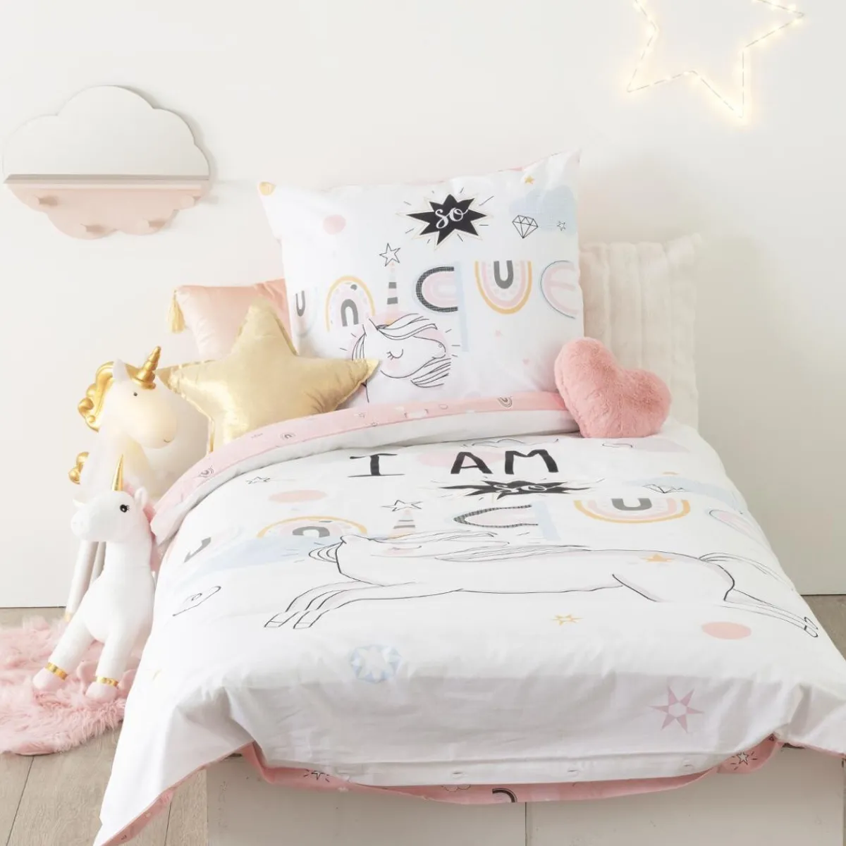 Parure de lit enfant 2 pièces "Licorne"*ATMOSPHERA Outlet
