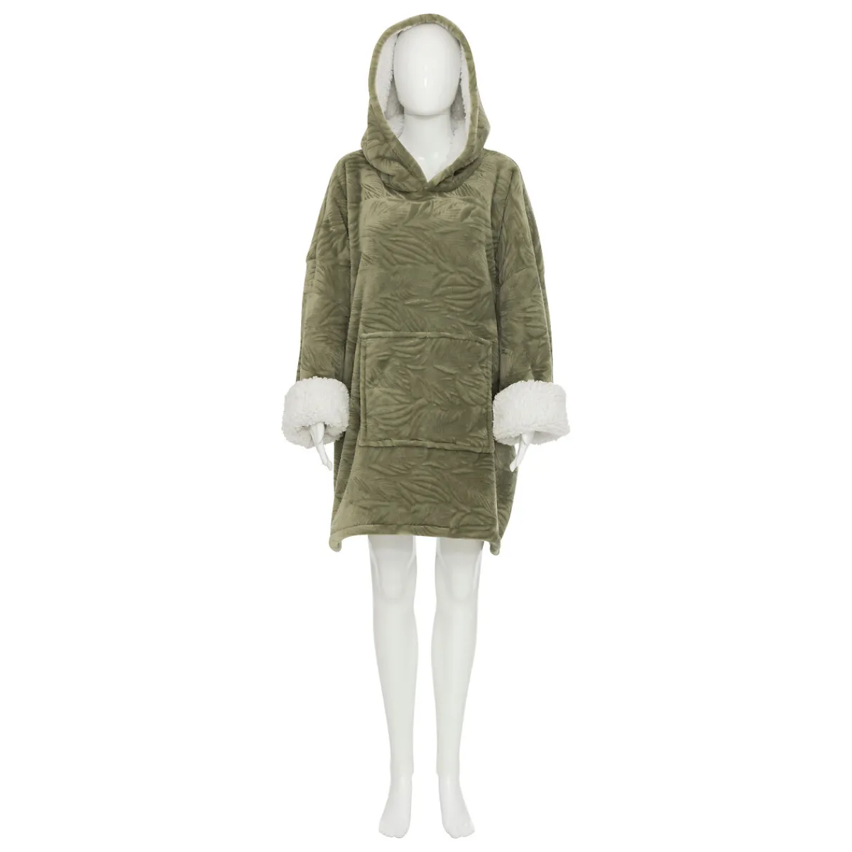 Plaid à manches capuche flanelle "Caleen"*ATMOSPHERA