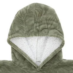 Plaid à manches capuche flanelle