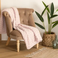 Plaid "Bouclette" fausse fourrure*ATMOSPHERA Hot