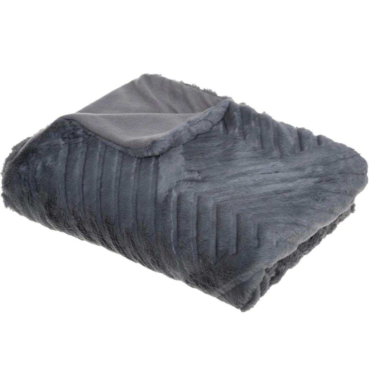 Plaid "3D Géo" fausse fourrure*ATMOSPHERA